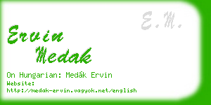 ervin medak business card